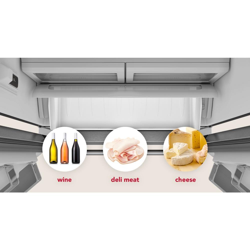Kitchenaid KRFC136TPS Counter Depth Refrigerator French Door Style , Internal Ice and Water Dispenser , 22 Cu Ft , Print Shield Stainless Steel , 36 inch , 333006