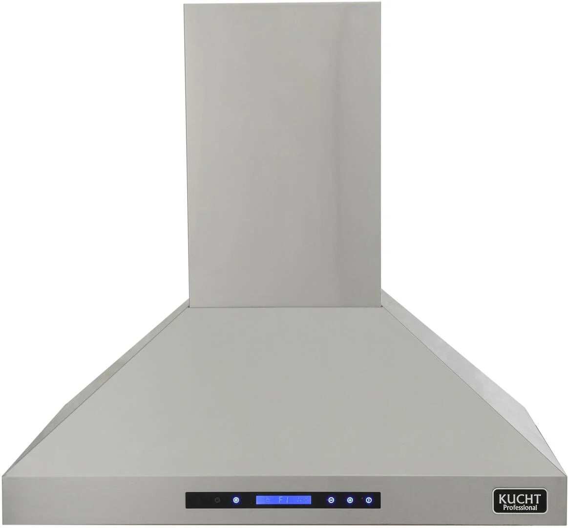 Kucht KRH3612IS Professional Series 36 Inch Pro Style Island Mount Ducted Hood 900 CFM, LED Lights, LED Lighting, Stainless Steel Baffle Filter, Remote Control, Dishwasher Safe Filters in Stainless Steel, 369240