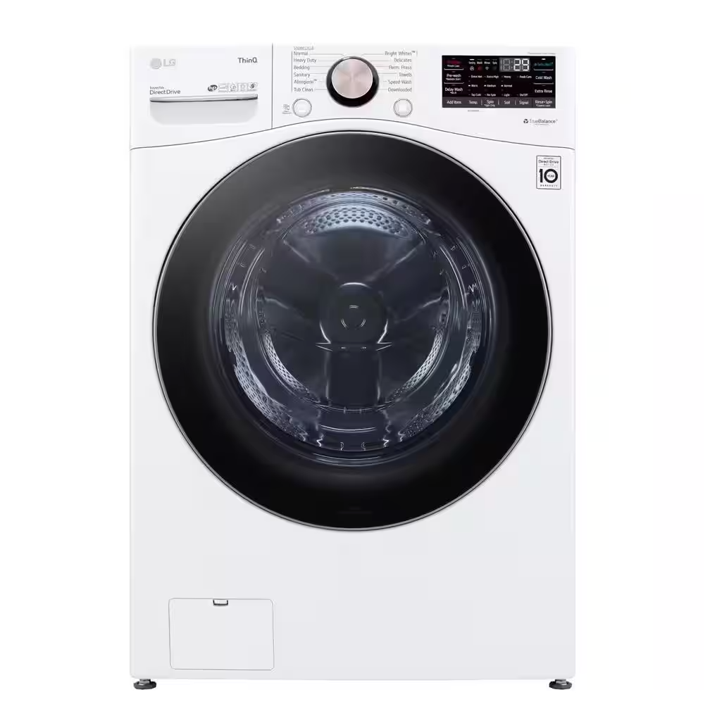 LG WM4000HWA 27 Inch Smart Front Load Washer 4.5 Cu. Ft., Sense Clean ...