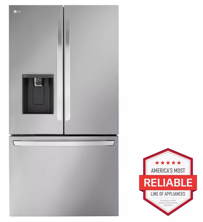 LG 36 French Door Refrigerator In Stainless Steel, Counter Depth, 999488, LCFC26XSS