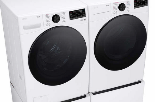 LG LDGX4081W, WM4080HWA, Front Load Washer and Gas Dryer In White Set New Open Box White 999680