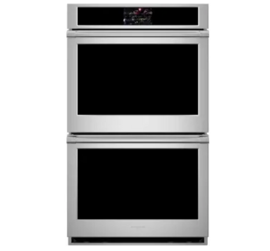 30 INCH GE Monogram Statement Series  ZTD90DPSNSS Double Convection Smart Electric Wall Oven 10 Cu. Ft., True European Convection, Self-Clean, Steam Clean Option, Precision Cooking Modes, Sabbath, Proof, Warm Mode,  * New Open Box * 369236