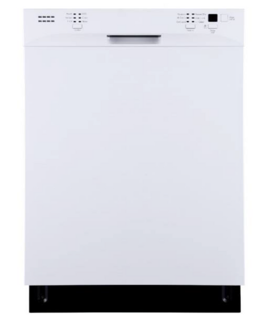 Seasons SDF24P2AWW 24 inch Front Control Dishwasher 2 Rack, 52 dba, White with Heavy,Normal,Light ECO,Glass,Rinse Settings , 444518