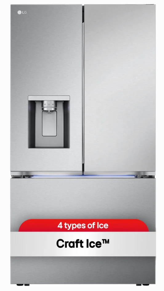 36 Inch LG  LRYXC2606S Counter Depth MAX French Door Refrigerator 26 Cu. Ft.,  Wi-Fi, Smart Diagnosis, 3 Built-in Ice Maker, UVnano Dispenser, ENERGY STAR, ADA ,PrintProof Stainless Steel , 373719