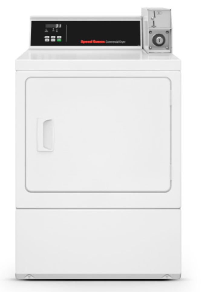 Speed Queen DV6000WE , SDENCRGS176TW01 Commercial Coin Operated Dryer Electric 240V Front Load , White ,Coin Drop 000101