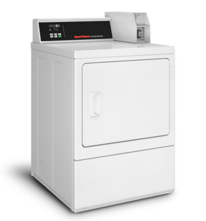Speed Queen DV6000WE , SDENCRGS176TW01 Commercial Coin Operated Dryer Electric 240V Front Load , White ,Coin Drop 000101