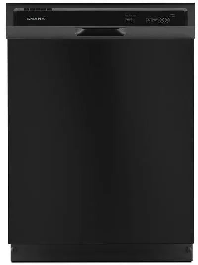 Amana  ADB1400AGB 24 Inch Full Console Built-In Dishwasher  12-Place Setting Capacity, 3 Wash Cycles, Triple Filter Wash, Heated Dry Option, High-Temperature Wash Option, 1-Hour Wash, 63 dBA Silence Rating, and ENERGY STAR,Black, 999147