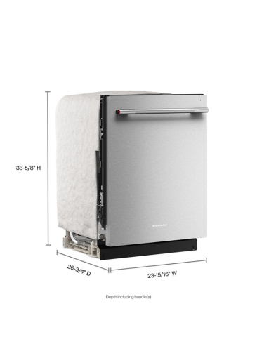 Kitchenaid KDTS434SPS Built In Dishwasher , 3rd Rack , 44 dBA , Print Shield Stainless Steel , 24 Inch , 222015