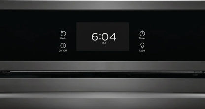 Frigidaire GCWM3067AD 30 Inch Combination Electric Wall Oven Air Fry, 7.0 Cu. Ft. , Convection Oven, Steam and Self Clean, Slow Cook, Steam Bake, Microwave Oven Combo, Black Stainless Steel New Open Box 369433