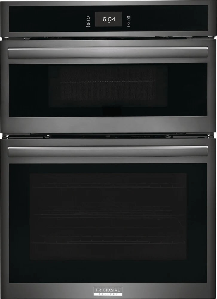 Frigidaire GCWM3067AD 30 Inch Combination Electric Wall Oven Air Fry, 7.0 Cu. Ft. , Convection Oven, Steam and Self Clean, Slow Cook, Steam Bake, Microwave Oven Combo, Black Stainless Steel New Open Box 369433