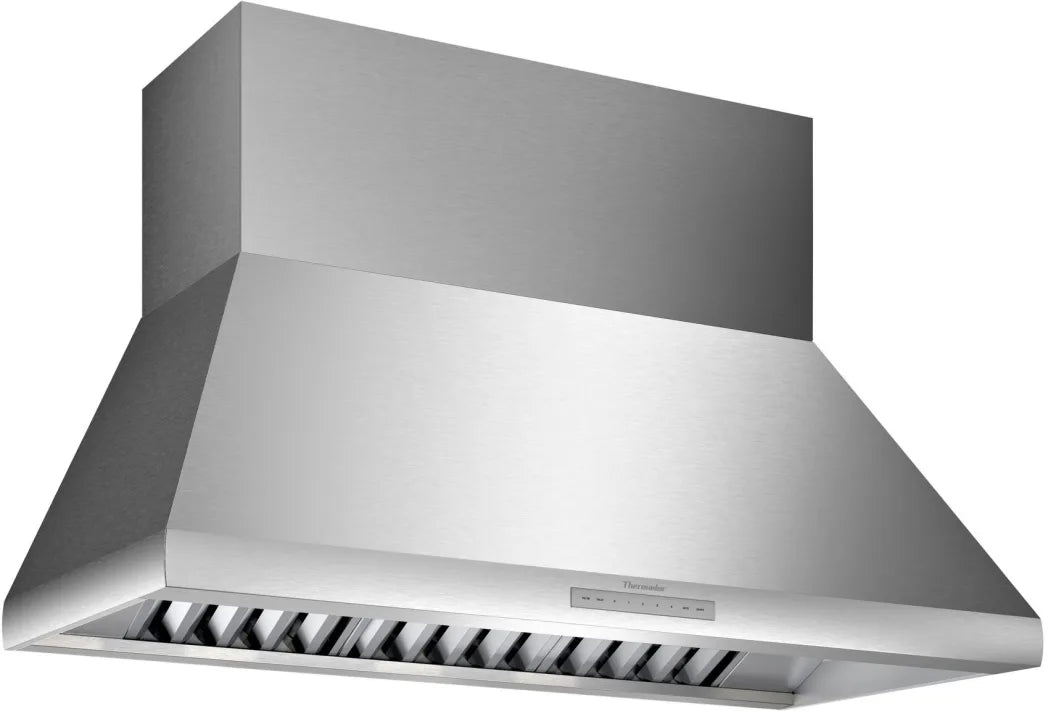 Thermador Professional Series  HPCN48WS 48 Inch Wall Mount Range Hood , 4 Speed, Blower Sold Separately, Touch Control, LED, Baffle Filter,  Delay Shut Off , New Open Box , Stainless Steel