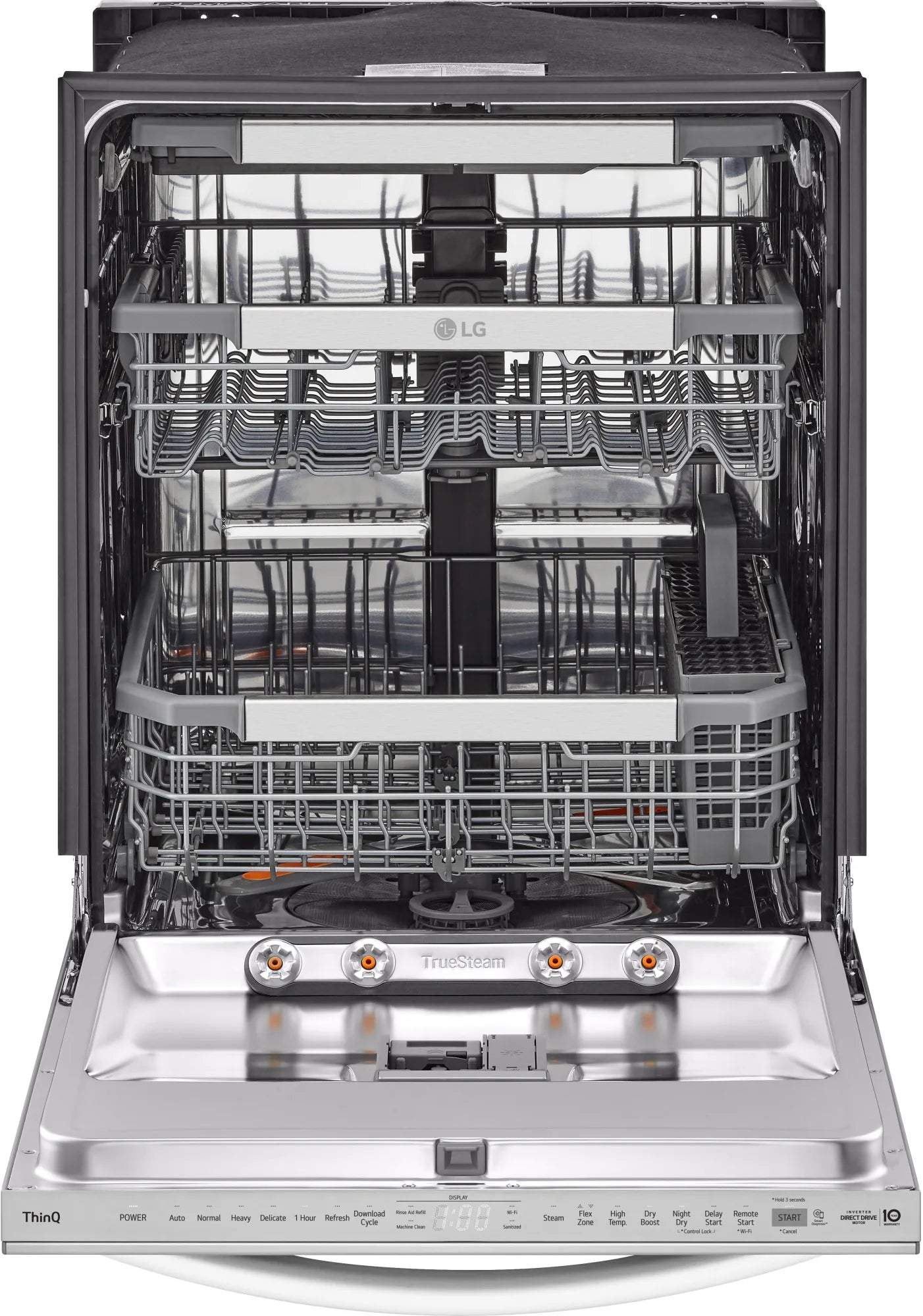 LG  LDTH7972S 24 Inch Fully Integrated Smart Dishwasher, 1-Hour Wash & Dry, Adjustable 3rd Rack, 42 dBA, QuadWash , Dynamic Heat Dry, TrueSteam, WiFi, Energy Star , Stainless Steel , 101224