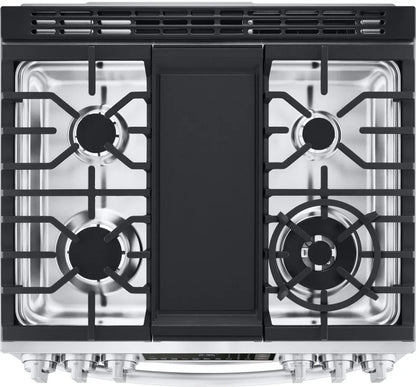 LG 30 Slide-In Gas Smart Range Double Oven,Air Fry,LTGL6937F,6.9 Cu. Ft. Oven Capacity,ProBake Convection,EasyClean,SmoothTouch Glass Controls,WideView Window,Wi-Fi,ThinQ Technology,Ultra-Heat burner,Print Proof Stainless Steel,NEW,stove,369122
