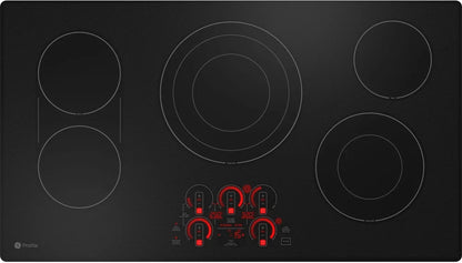 GE Profile PEP7036DTBB 36 Inch Electric Smart Cooktop 5 Elements, Smooth Glass Surface, SyncBurners, Tri Dual Ring Elements, Wi-Fi,Control Lock, All-Off Feature, Precision Temperature Control, Hot Surface Indicator, ADA 369654