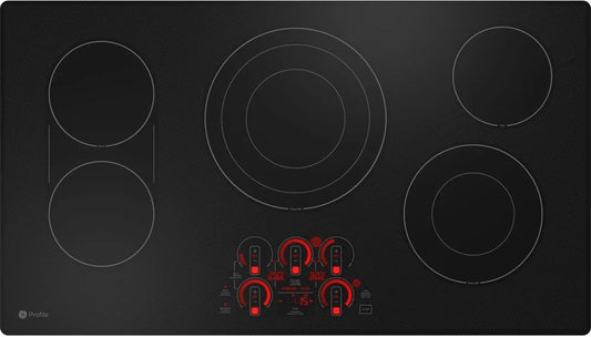 GE Profile PEP7036DTBB 36 Inch Electric Smart Cooktop 5 Elements, Smooth Glass Surface, SyncBurners, Tri Dual Ring Elements, Wi-Fi,Control Lock, All-Off Feature, Precision Temperature Control, Hot Surface Indicator, ADA 369654