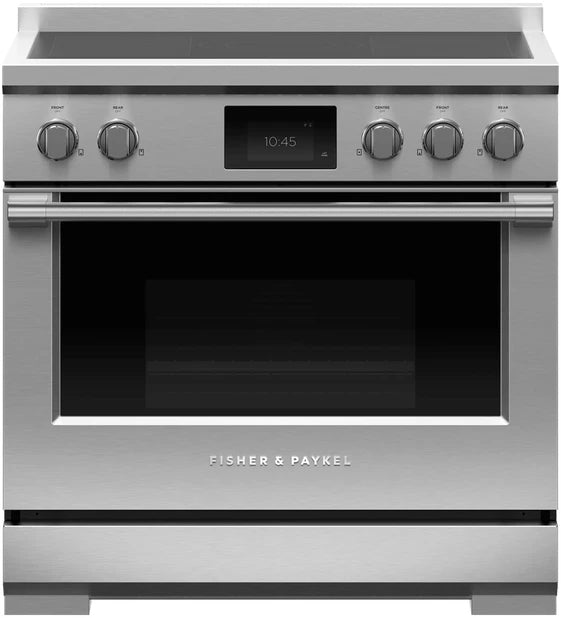 Fisher & Paykel Series 9 Professional Series  RIV3365 36 Inch Freestanding Induction Smart Range, 5 Elements, 4.8 Cu. Ft. Oven, True Convection, LED Sabbath,Smart Zone, ADA, Star K, New Open Box