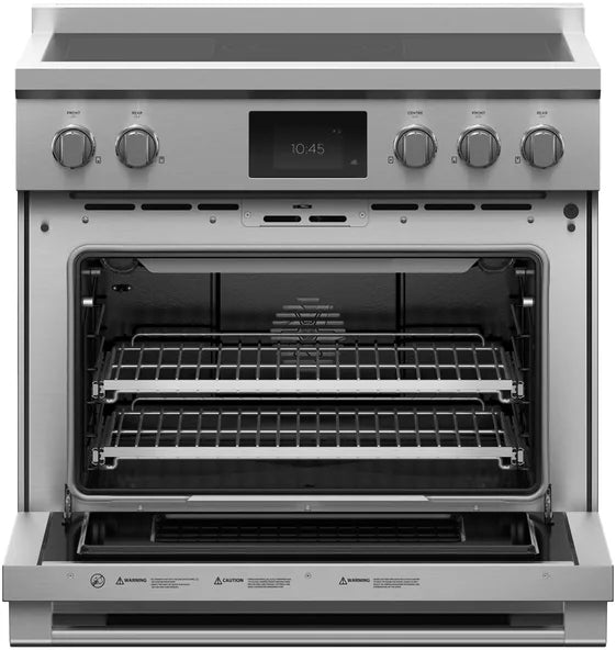 Fisher & Paykel Series 9 Professional Series  RIV3365 36 Inch Freestanding Induction Smart Range, 5 Elements, 4.8 Cu. Ft. Oven, True Convection, LED Sabbath,Smart Zone, ADA, Star K, New Open Box