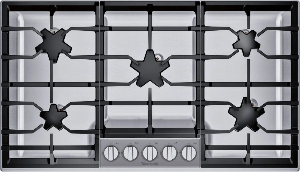 Thermador Masterpiece Series  SGSXP365TS Gas Cooktop , 5 Sealed Burners, Continuous Grates, Star Burner,Illuminated Knobs,36 Inch, New Open Box