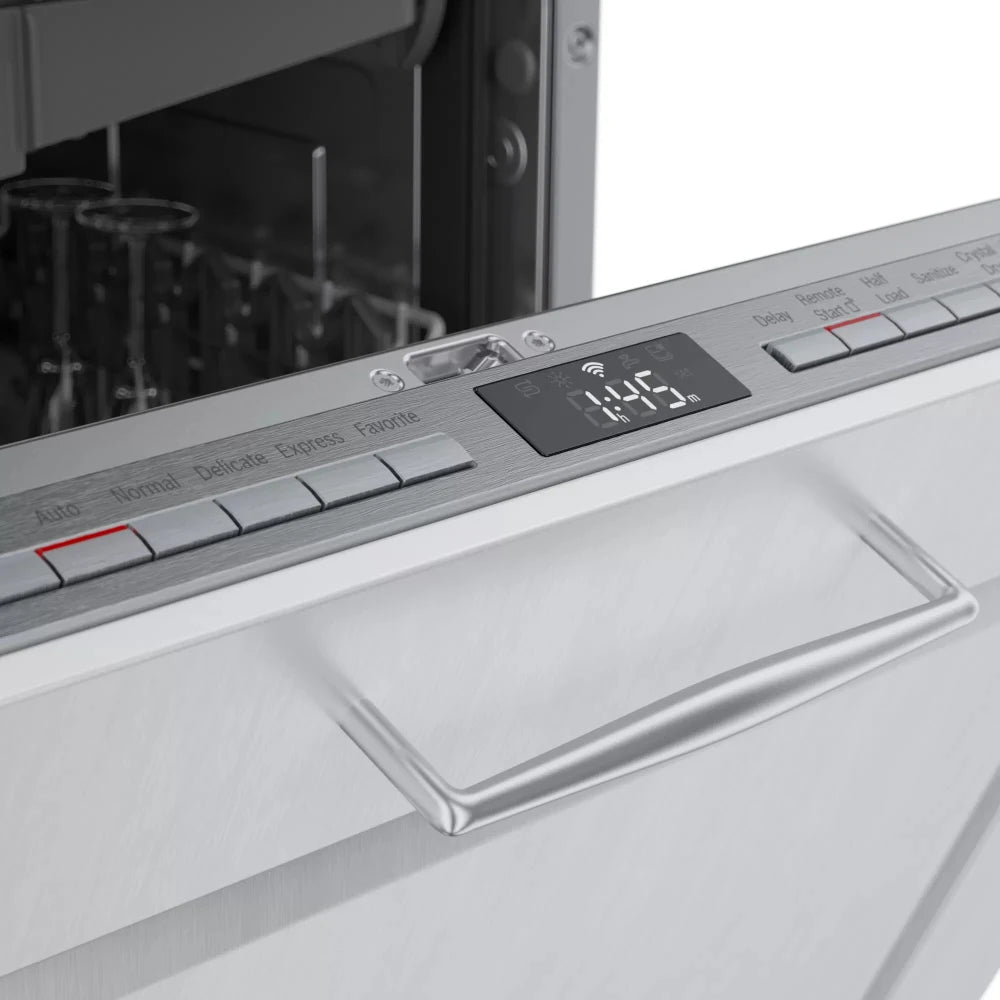 Bosch 800 Series  SGV78C53UC 24 Inch Fully Integrated Built In Panel Ready Smart Dishwasher 15 Place Setting 6 Wash Cycles, 3rd Rack, 42 dBA, Precision Wash ADA, 101258