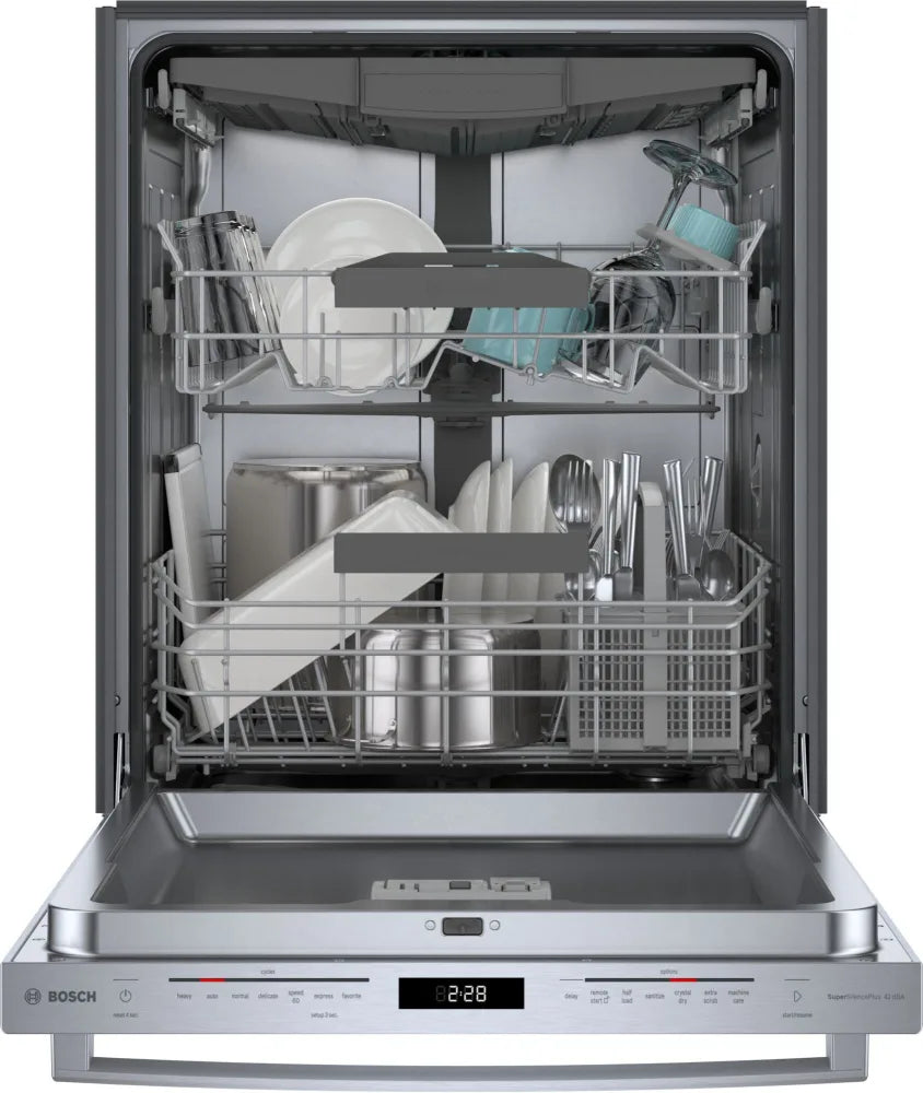 Bosch 800 Series  SHX78B75UC 24 Inch Fully Integrated Built-In Smart Dishwasher 15 Place Setting, 42 dBA, Flexible 3rd Rack, CrystalDryRackmatic , NEW OPEN BOX ,  999866