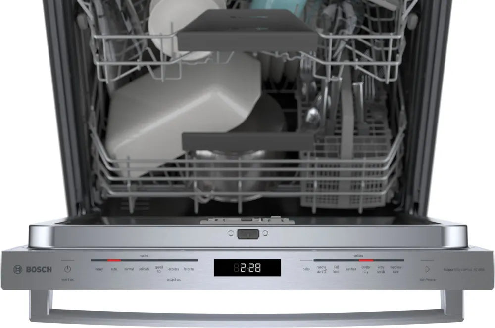 Bosch 800 Series  SHX78B75UC 24 Inch Fully Integrated Built-In Smart Dishwasher 15 Place Setting, 42 dBA, Flexible 3rd Rack, CrystalDryRackmatic , NEW OPEN BOX ,  999866