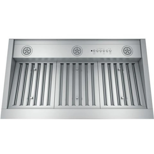36 Inch GE Profile  UVC9360SLSS Cabinet Insert Smart Range Hood 4-Speed, 610 CFM Blower, Electronic Backlit Controls, LED Lighting, Premium Baffle Stainless Steel Filters, WiFi Connect, Chef Connect,
