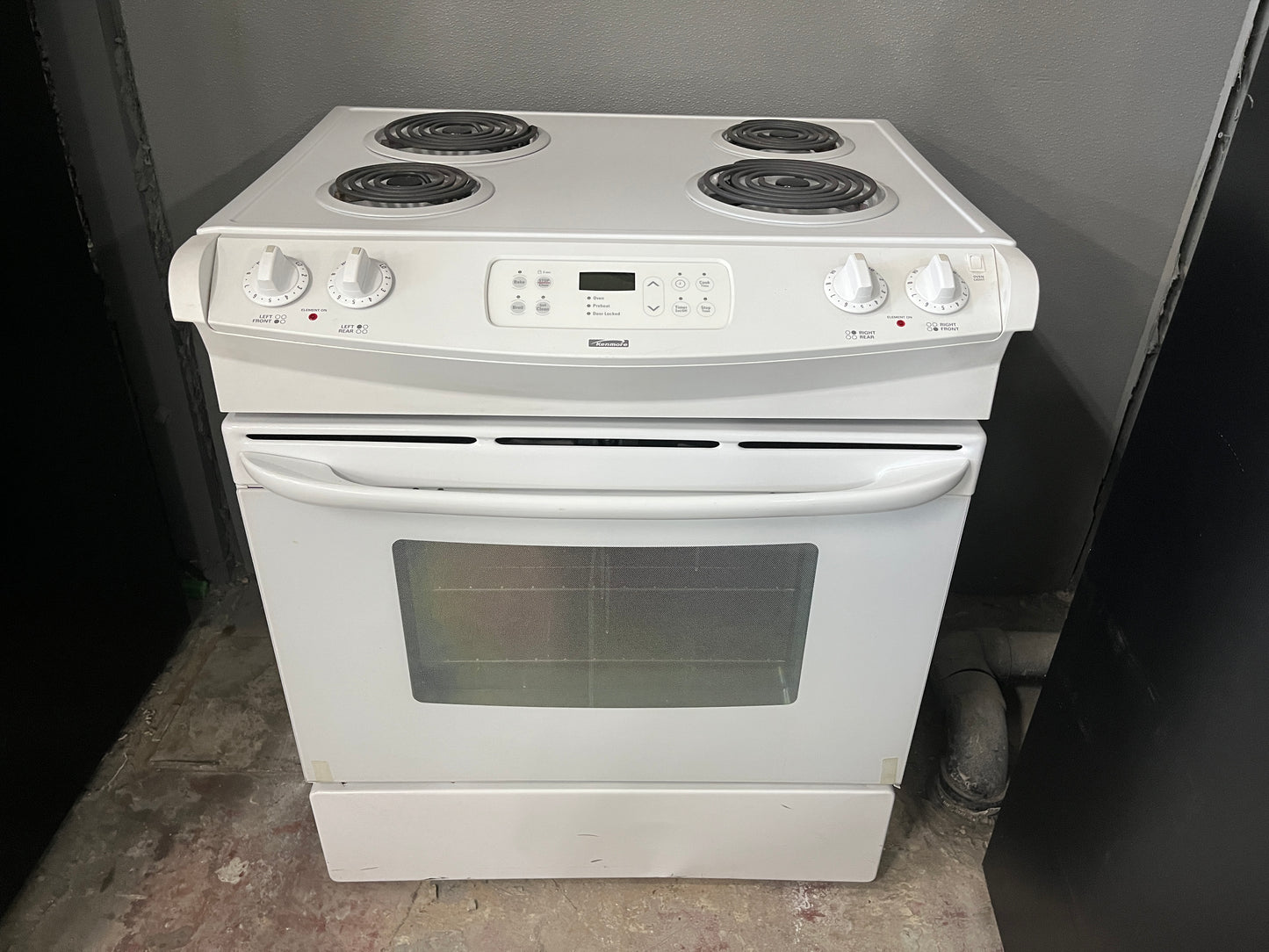30" Kenmore Slide-In Electric Range,Coils,Stove White 888749