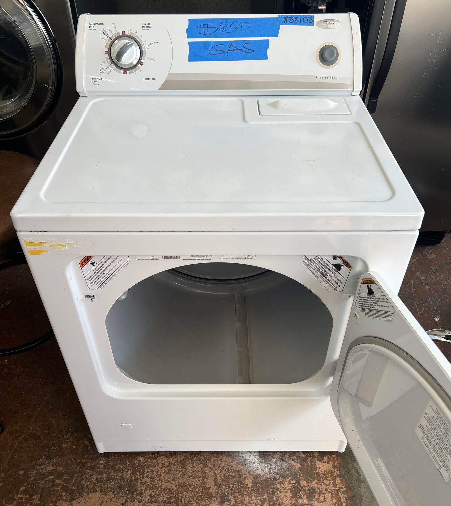 Whirlpool Front Load Gas Dryer in White 888108