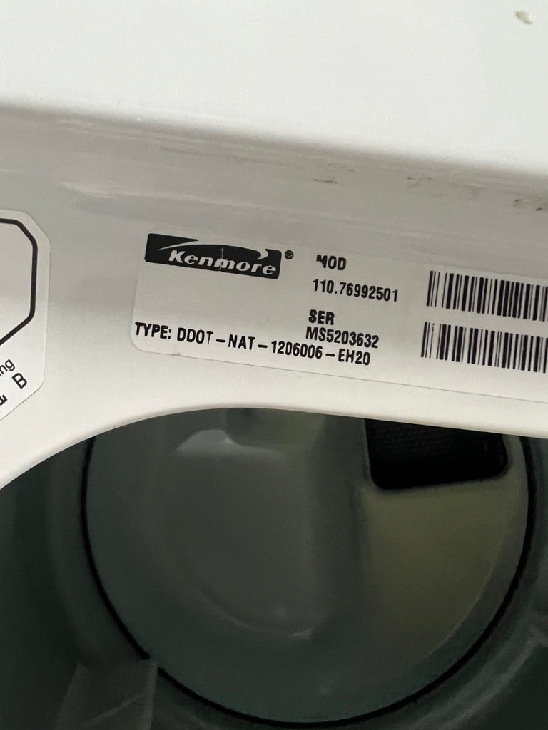 Kenmore Elite Front Load Gas Dryer in White 888152