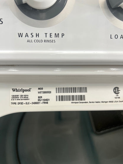 27" Whirlpool Stackable Electric Dryer in White 888183 wet3300sq0