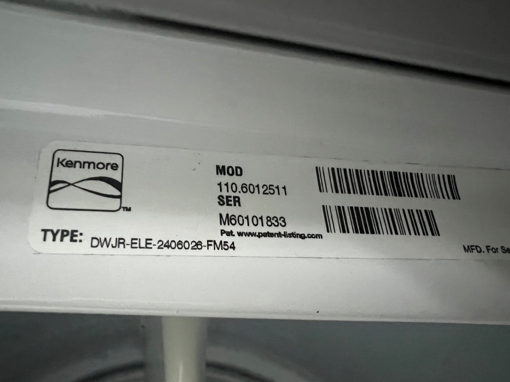 Kenmore Front Load Electric Dryer in White Used and Working 888507