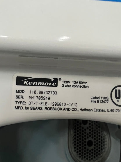 24" Kenmore Stackable Washer and Electric Dryer in White 888560