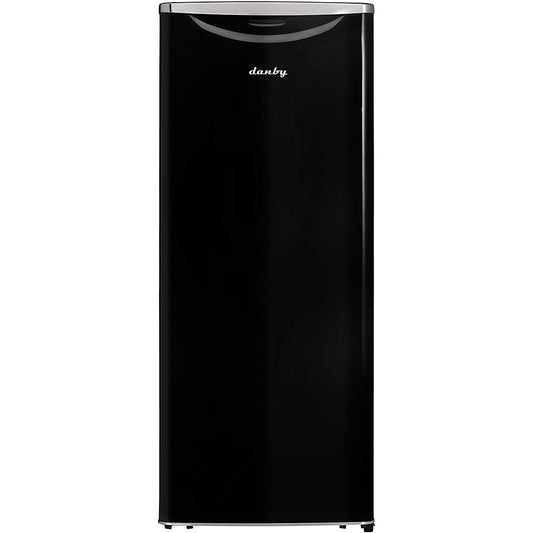 Danby  DAR110A2MDB 24 Inch All-Refrigerator with 11.0 cu. ft. Capacity, All Black Interior, 3 Glass Shelves, 5 Door Bins Including Bottle Storage, Crisper Drawer with Cover, Bright White LED Interior Light and ENERGY STAR: Midnight Metallic Black, 888646