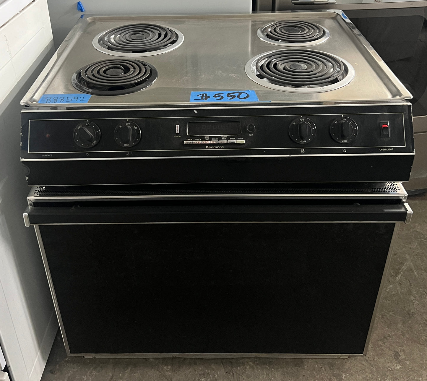 30" Kenmore Drop in Coil Top Electric Stove Range 888542