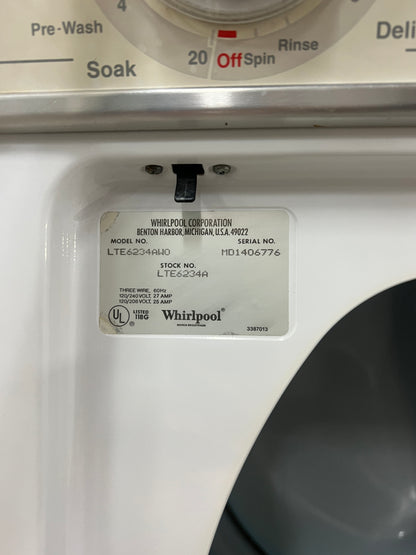 Whirlpool 27 Inch Stackable Washer and Electric Dryer in White Laundry Center  888740