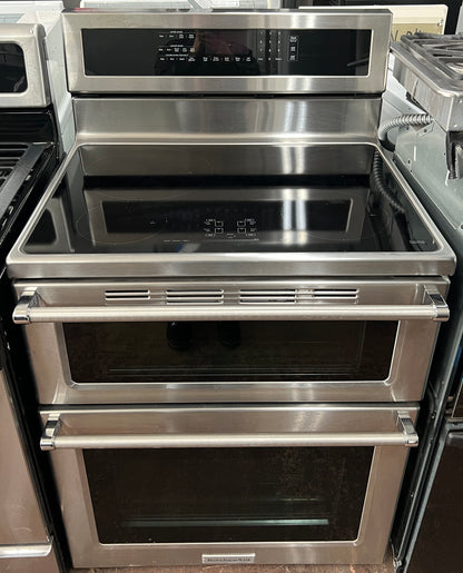 30” Kitchenaid 4-Element,Induction Range KFID500ESS,Double Oven,Stainless Steel, Stove,6.7 Cu. Ft. Self-Cleaning Freestanding, 888624