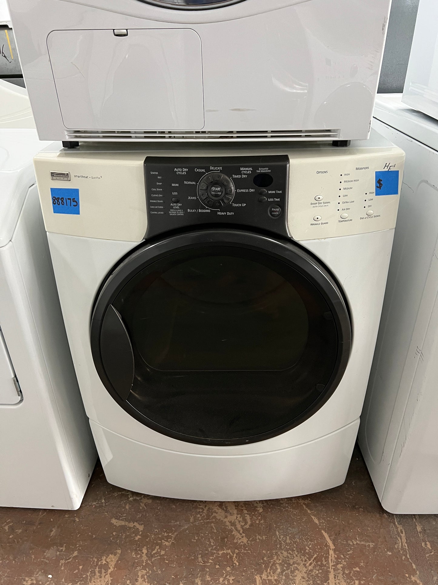 Kenmore Elite Front Load Gas Dryer  White 888175