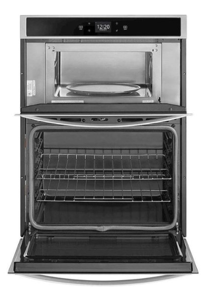 Whirlpool 30 Smart Combination Wall Oven WOC54EC0HS Frozen Bake Temperature Sensor Multi-Step Cooking Rapid Preheat Keep Warm Setting Star K,Compliant Sabbath Mode 6.6 Cu. Ft. Total Capacity Stainless Steel New 888994